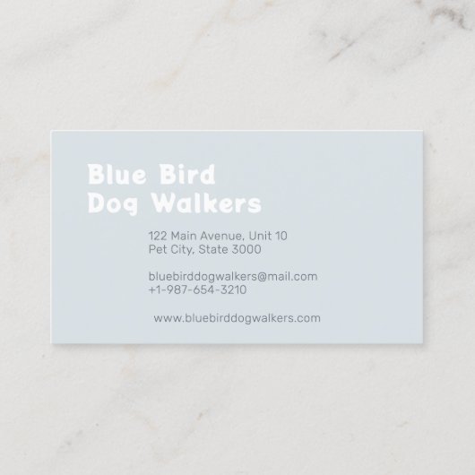 犬のウォーカービジネスカードのパック 名刺 (裏面)