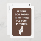 犬のウンチの郵便はがき ポストカード (正面/裏面)