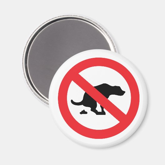 犬のウンチは皮肉をおもしろい表さない マグネット (正面/裏面)