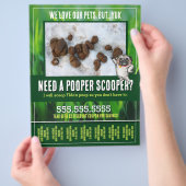 犬のウンチスクーパー。庭のクリーンアップ。破カスタム裂シート チラシ (手)