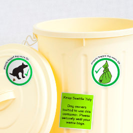 犬のウンチOKごみ缶ステッカー シール