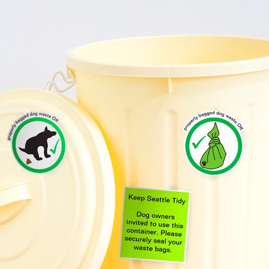 犬のウンチOKごみ缶ステッカー シール