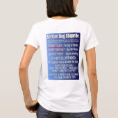 犬のエチケット-基本原則--を整備して下さい Tシャツ (裏面)