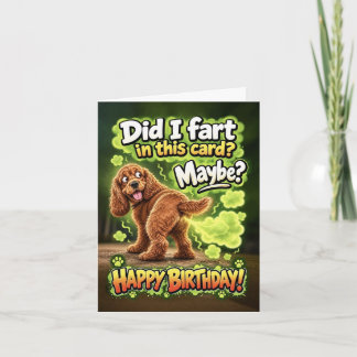 犬のオナラの誕生日カード カード