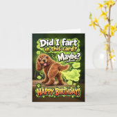 犬のオナラの誕生日カード カード (黄色い花)