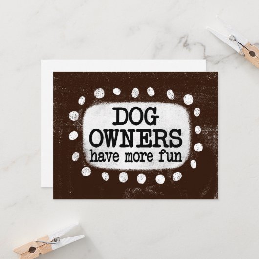 犬のオーナーにより多くのおもしろいグリーティングカード カード (正面/裏面インサイチュ)