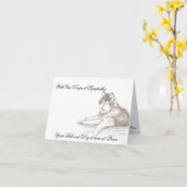 犬のオーナーのための獣医の同情カードハスキー カード (黄色い花)