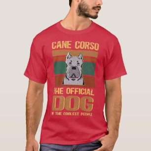 犬のオーナーの杖の杖のクールコルソ犬 Tシャツ
