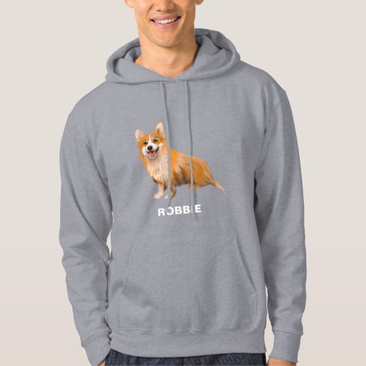 犬のオーナーウェルシュコーギーpembroke パーカ (正面)