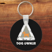 犬のオーナーキーチェーン キーホルダー (正面)
