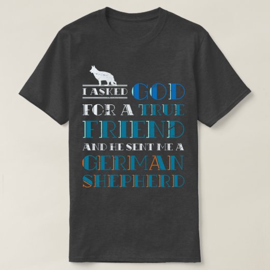 犬のオーナーギフトペット動物ドイツの羊飼い Tシャツ (デザイン正面)