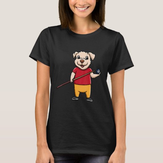犬のオーナービリヤード・ボール・スヌーカー・プール選手ポーロ Tシャツ (正面)