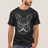 犬のオーナーフランスのブルドッグ顔フレンチペットの親 Tシャツ (正面)