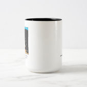 犬のオーナーユーモアのコーヒーマグ ツートーンマグカップ (中央)