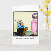 犬のオーナーユーモア空白のグリーティングカード カード (黄色い花)