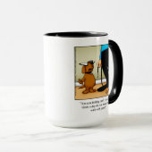 犬のオーナーユーモア"歩く"マグカップ マグカップ (正面右)