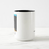 犬のオーナーユーモア"歩く"マグカップ マグカップ (中央)