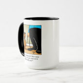 犬のオーナーユーモア"歩く"マグカップ マグカップ (正面左)