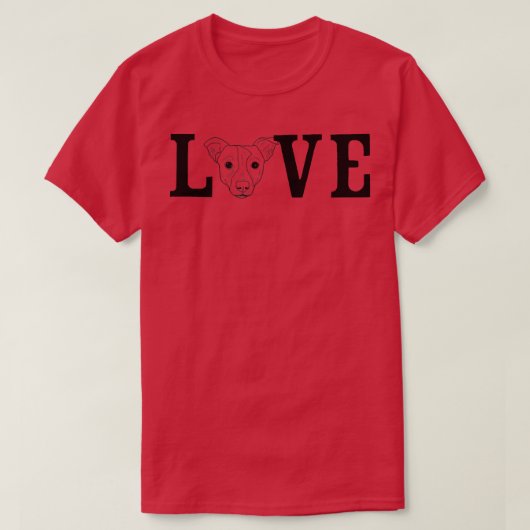 犬のオーナーラブジャックラッセル Tシャツ (デザイン正面)
