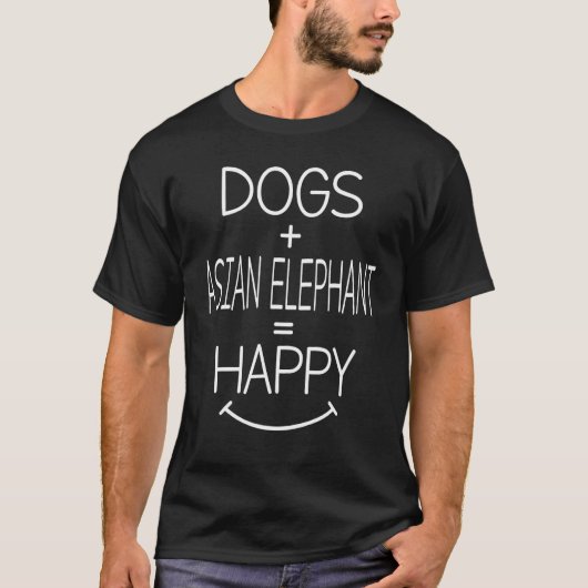 犬のオーナー動物アジアゾウ Tシャツ (正面)