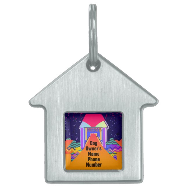 犬のオーナー名の個人設定 ペットネームタグ (正面)