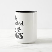 犬のオーナー恋人おもしろいメッセージギフトコーヒーティーマグカップ マグカップ (中央)