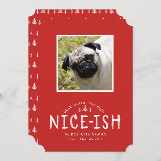 犬のオーナー用のペおもしろいットクリスマスカード シーズンカード (正面/裏面)