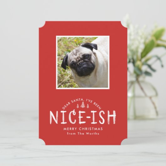 犬のオーナー用のペおもしろいットクリスマスカード シーズンカード (スタンド正面)