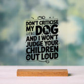 犬のオーナー警告の アクリルサイン (ニュートラル)