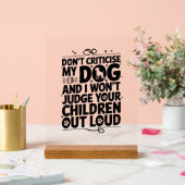 犬のオーナー警告の アクリルサイン (ウェディング)