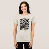 犬のオーナー警告の トライブレンドTシャツ (正面全面)