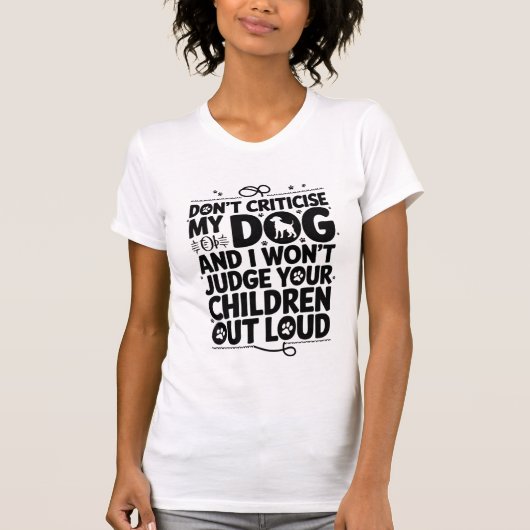 犬のオーナー警告の Tシャツ (正面)