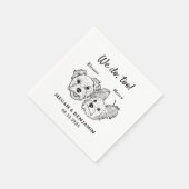 犬のカクテルを二つ結婚やらない スタンダードカクテルナプキン (角)