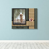 犬のカスタマイズ写真 キャンバスプリント (インサイチュ (ウッドフロア))