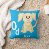 犬のカスタマイズABC: 文字D - 名前を入力 クッション (ブランケット)