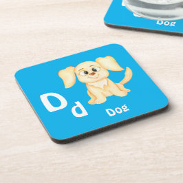 犬のカスタマイズABC: 文字D - 名前を入力 コースター