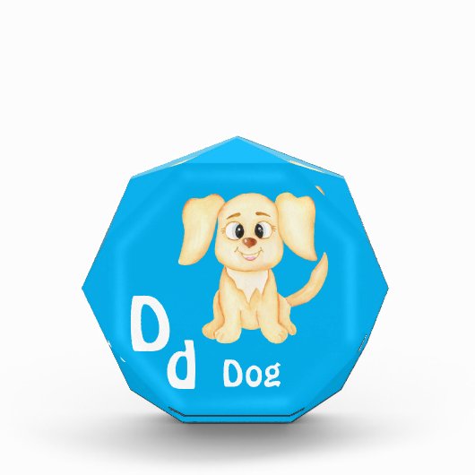 犬のカスタマイズABC: 文字D - 名前を入力 フォトブロック (正面)