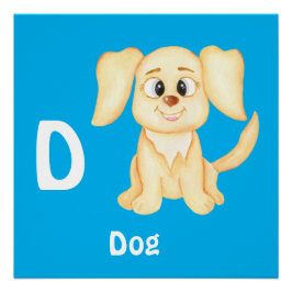 犬のカスタマイズABC: 文字D - 名前を入力 ポスター