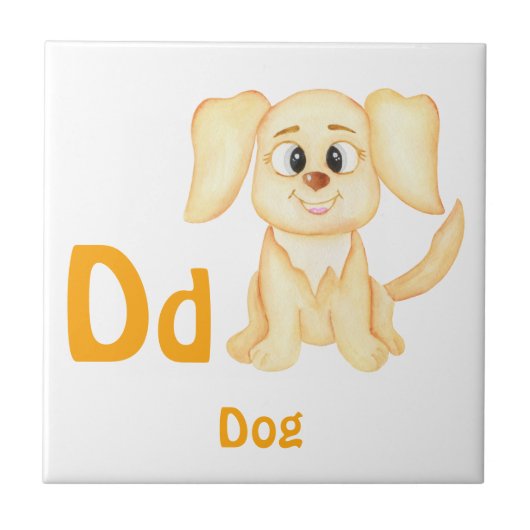 犬のカスタマイズABC: 文字D - 名前を追加 タイル (正面)