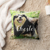 犬のカスタム写真枕を自分のパーソナライズを追加 クッション (ブランケット)
