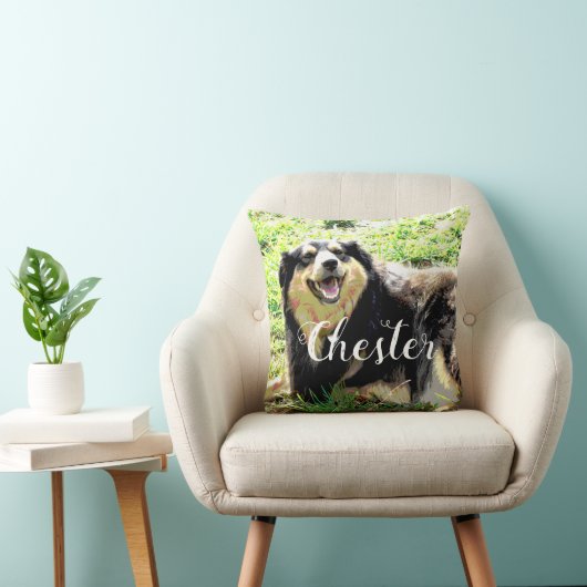 犬のカスタム写真枕を自分のパーソナライズを追加 クッション (椅子)