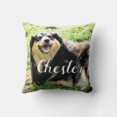 犬のカスタム写真枕を自分のパーソナライズを追加 クッション (裏面)