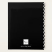 犬のカスタム写真白黒 プランナー手帳 (裏面)