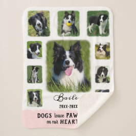 犬のカスタム写真縁どの色あせ  シェルパブランケット