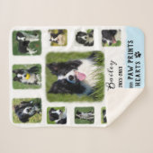 犬のカスタム写真縁どの色あせ シェルパブランケット (正面(横))