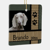 犬のカスタム写真 セラミックオーナメント (右)