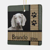 犬のカスタム写真 セラミックオーナメント (左)