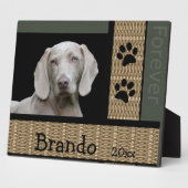 犬のカスタム写真 フォトプラーク (側面)
