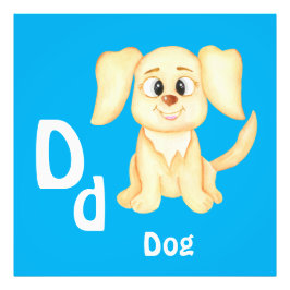 犬のカスタムABC: 文字D - 名前を入力 フォトプリント