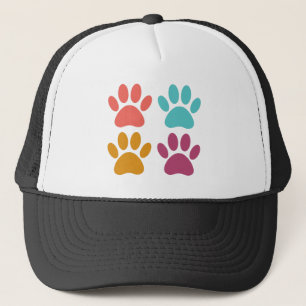犬のカッコいい前足のプリント キャップ